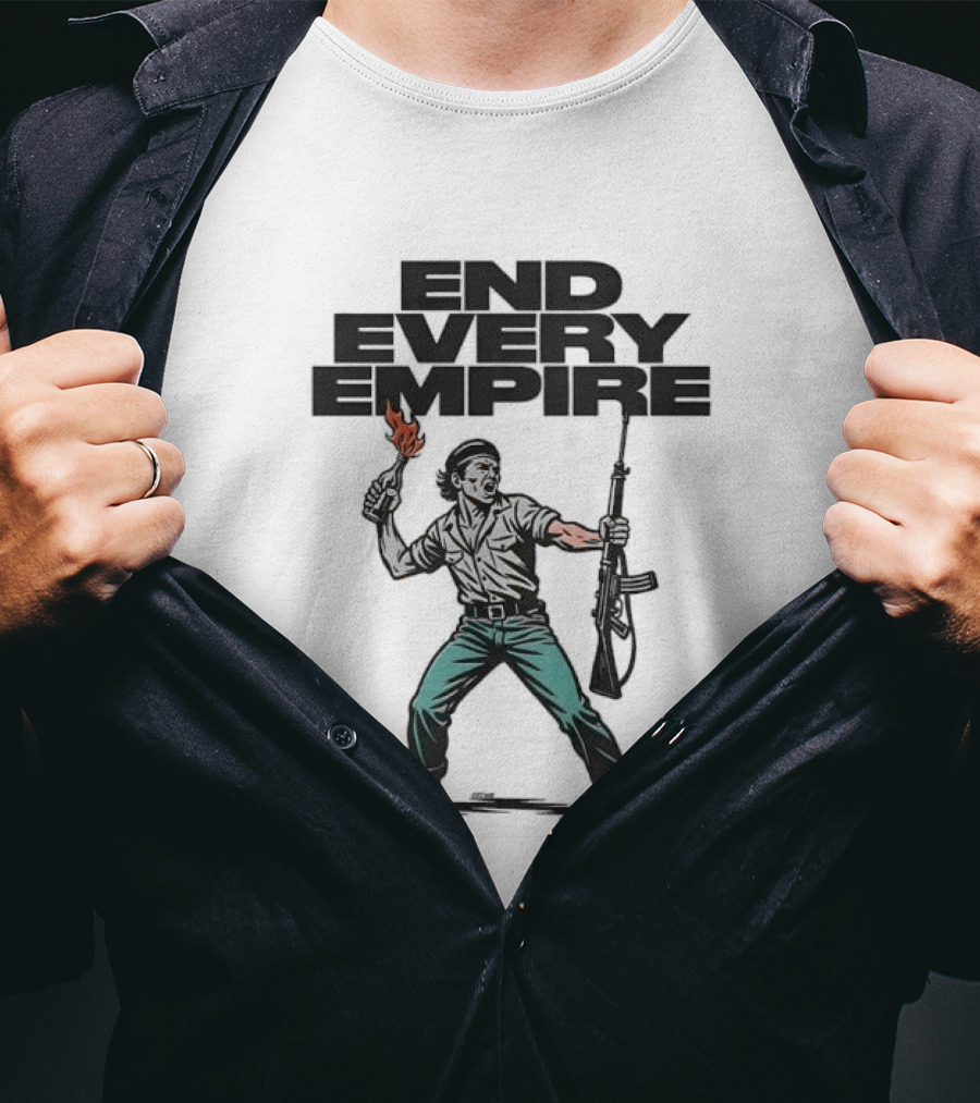 END EVERY EMPIRE Revolutionary Figure With Torch And Rifle T-Shirt