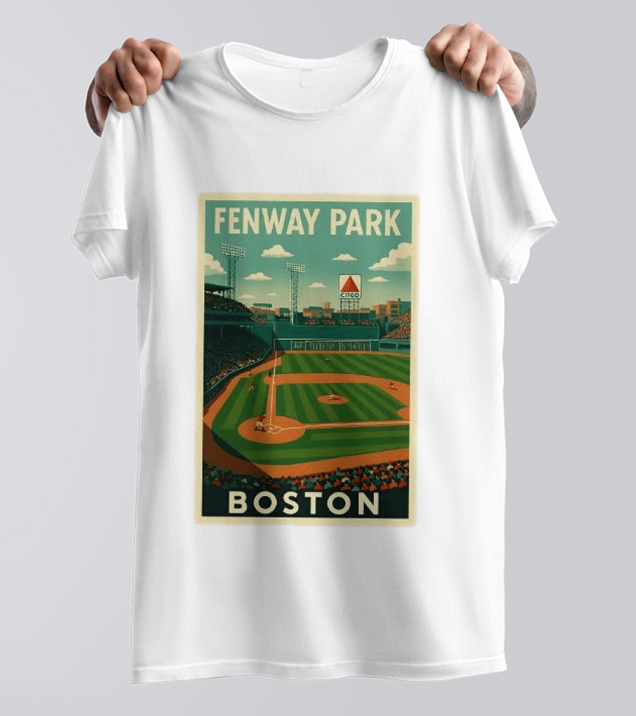 Boston Red Sox Fenway Park Stadium CITGO Sign Baseball Boston T-Shirt