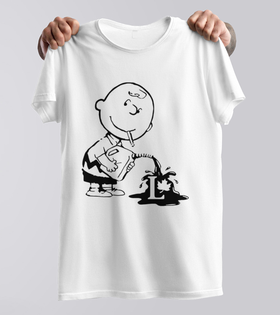 Charlie Brown Watering Flower Political Cartoon T-Shirt