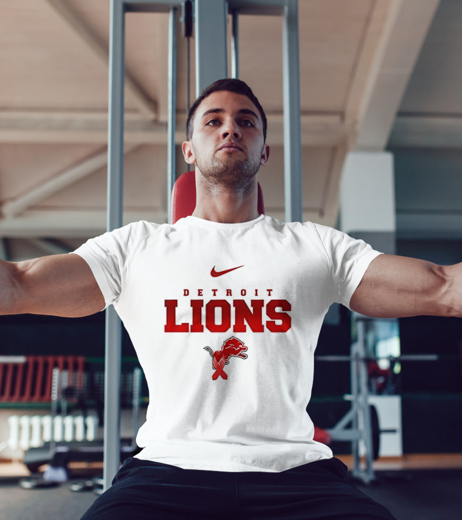 Nike Detroit Lions Red February We Wear Red American Heart Month T-Shirt