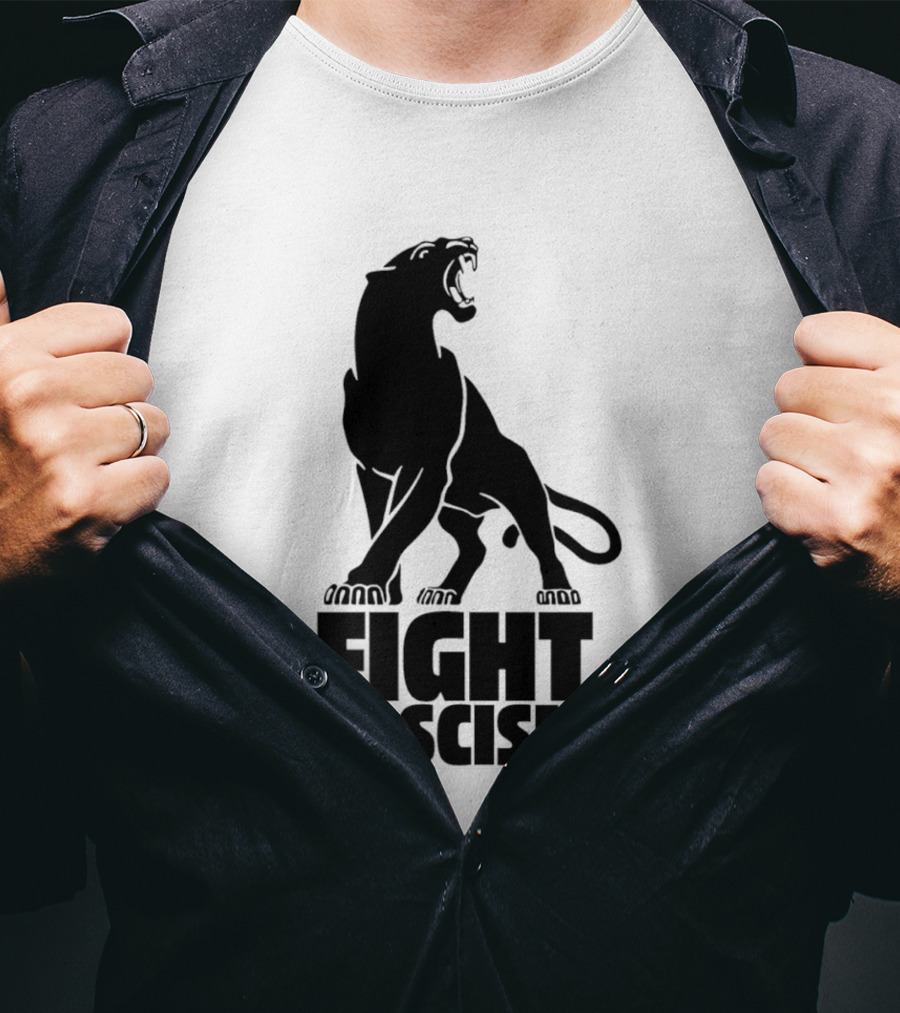 Fight Fascism Panther Roar Black Power Movement T-Shirt