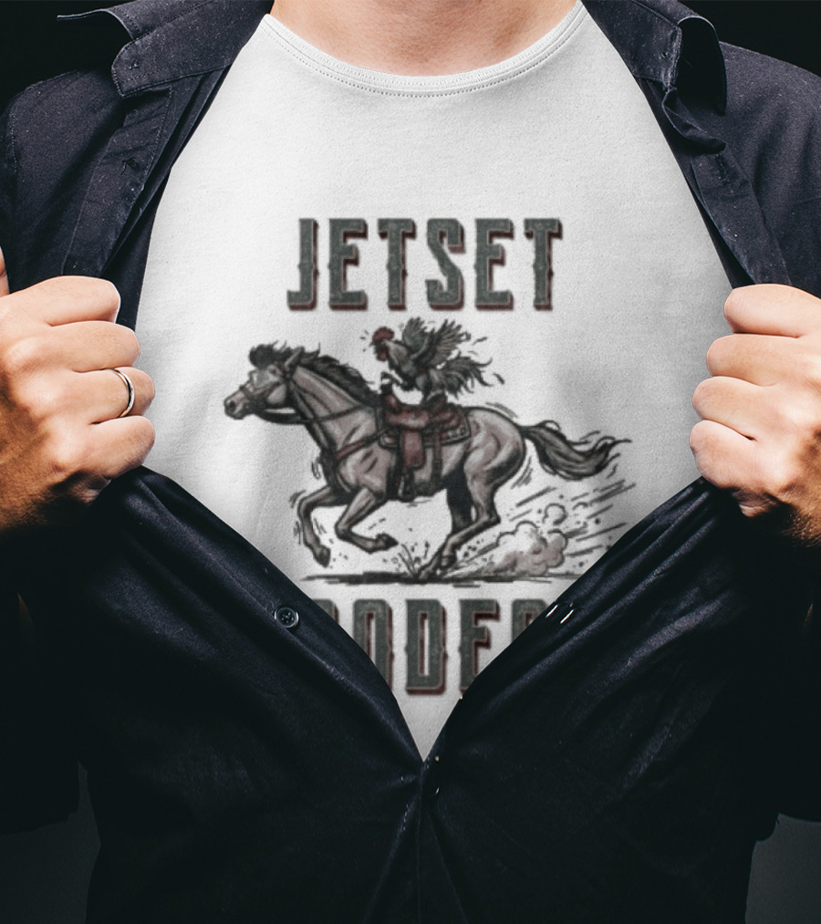 Jetset Rodeo Ride It Cowboy Horse Adventure T-Shirt