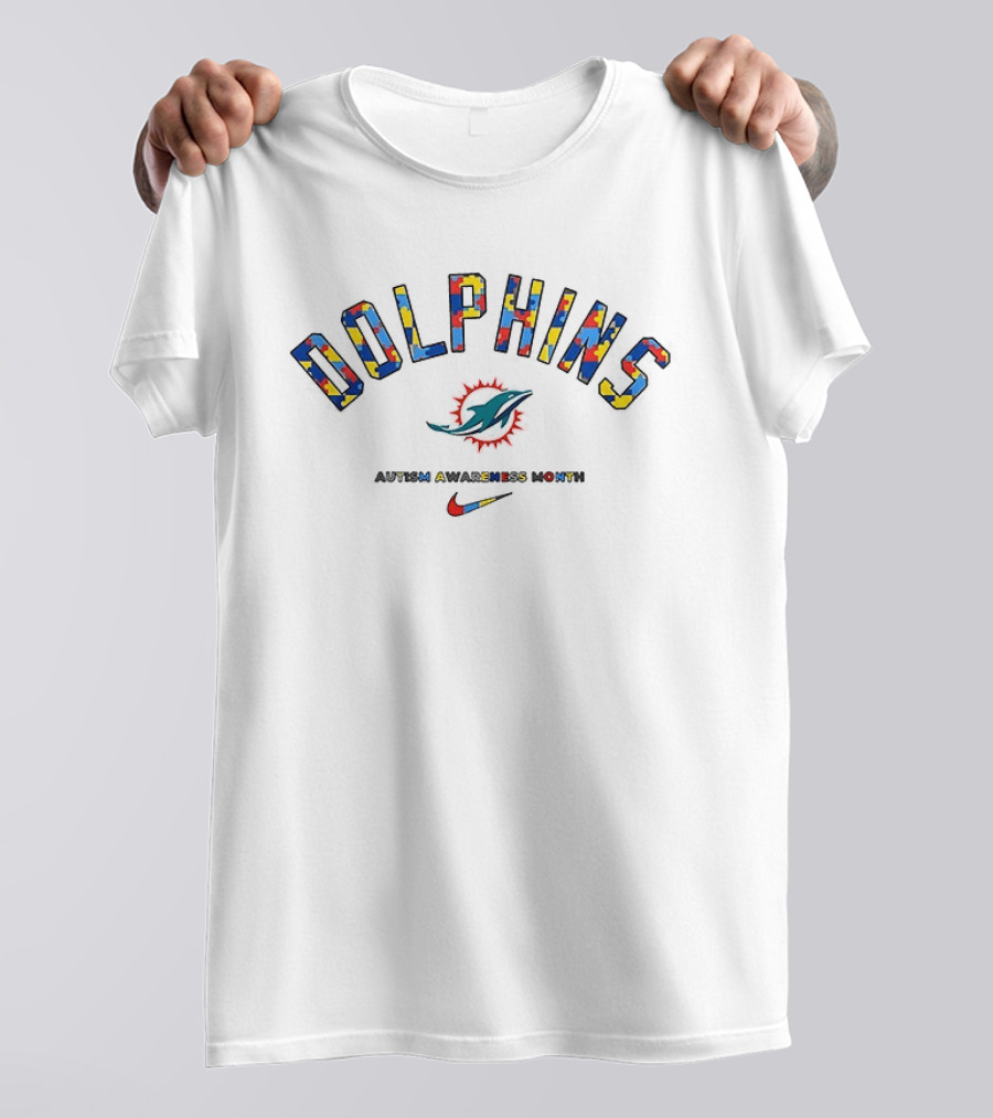 Miami Dolphins Autism Awareness Month Dolphins They Not Like Us T-Shirt