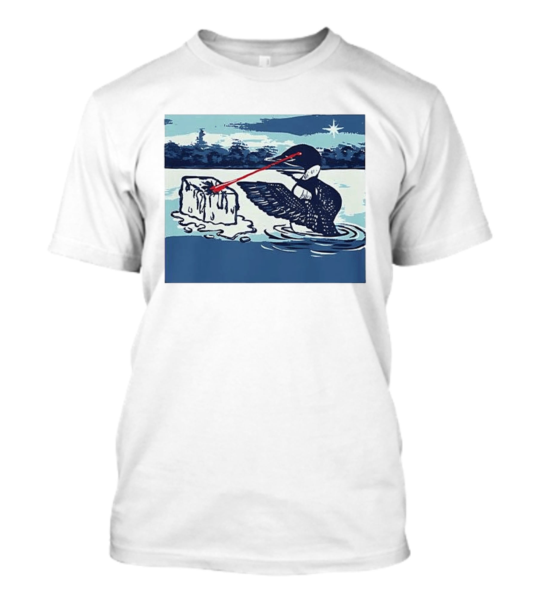 Minnesota Loon Laser Eyes Melting Ice Protest T-Shirt