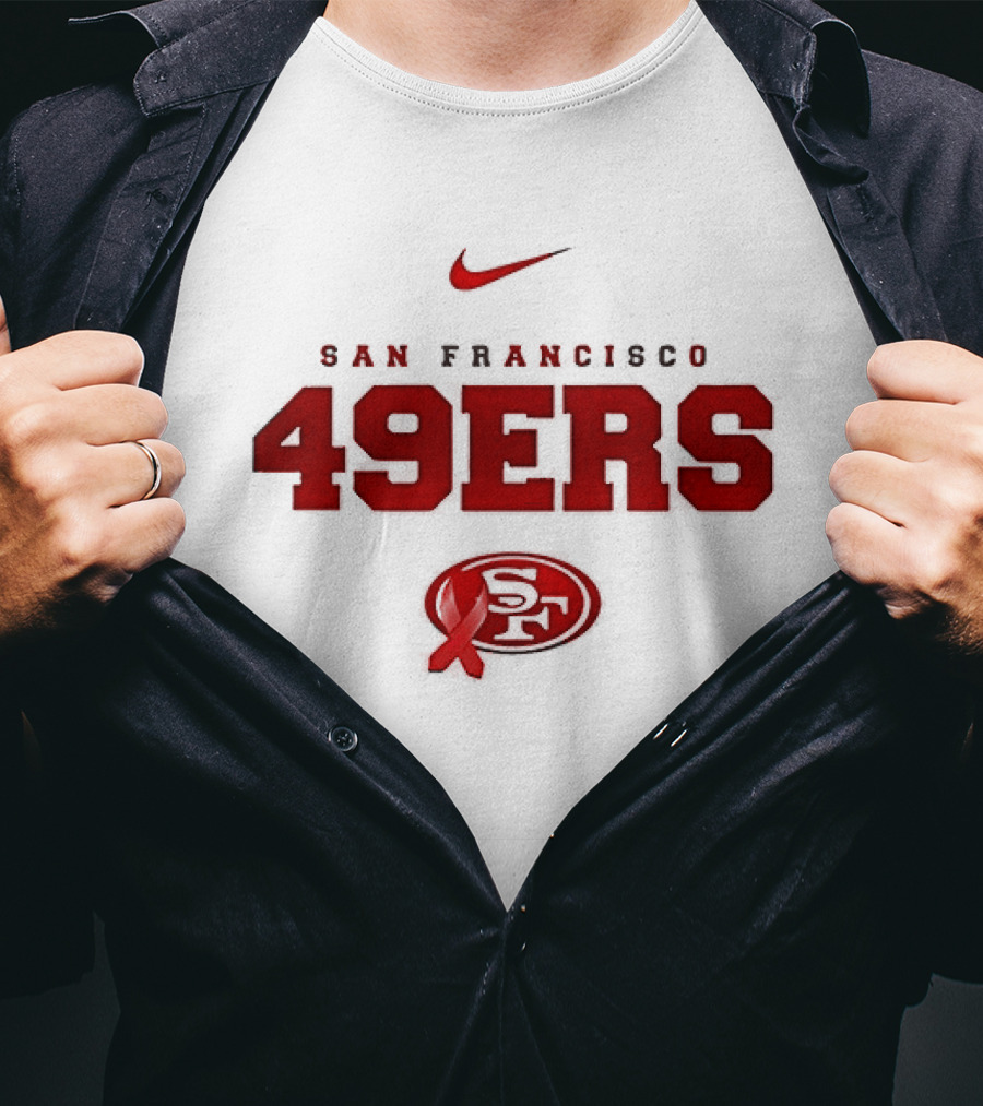 San Francisco 49ers February Red American Heart Month Nike Collaboration T-Shirt