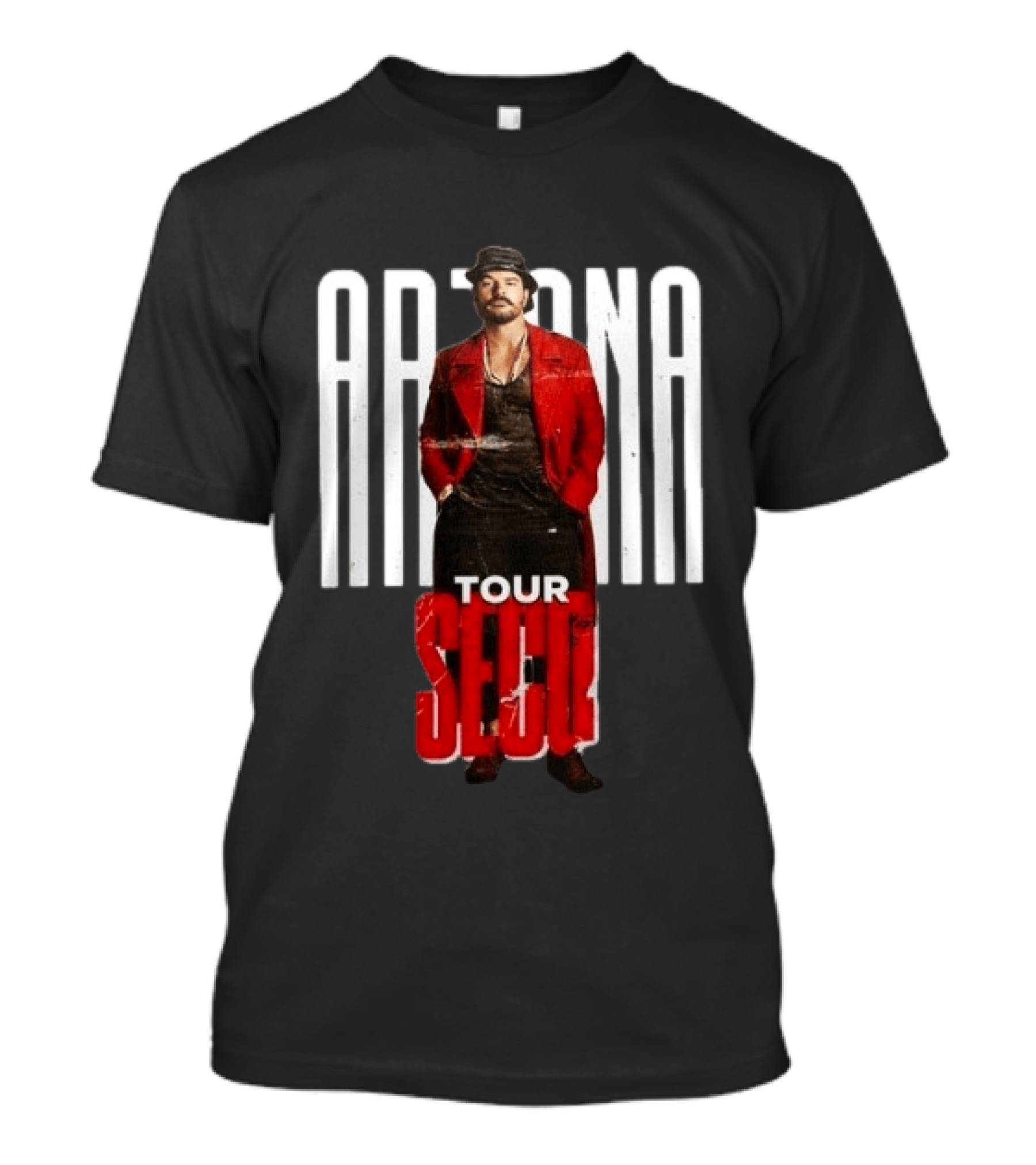 Arjona SECO Tour 2026 Red Jacket Black Hat T-Shirt