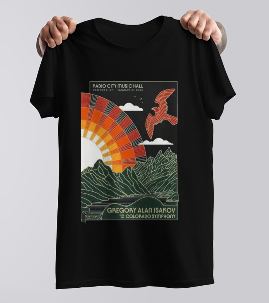 Gregory Alan Isakov With Colorado Symphony Radio City Music Hall January 31 2026 T-Shirt