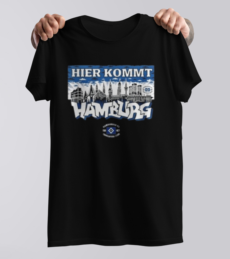 Hamburger SV Hier Kommt Hamburg 2026 Nur Der HSV Skyline T-Shirt