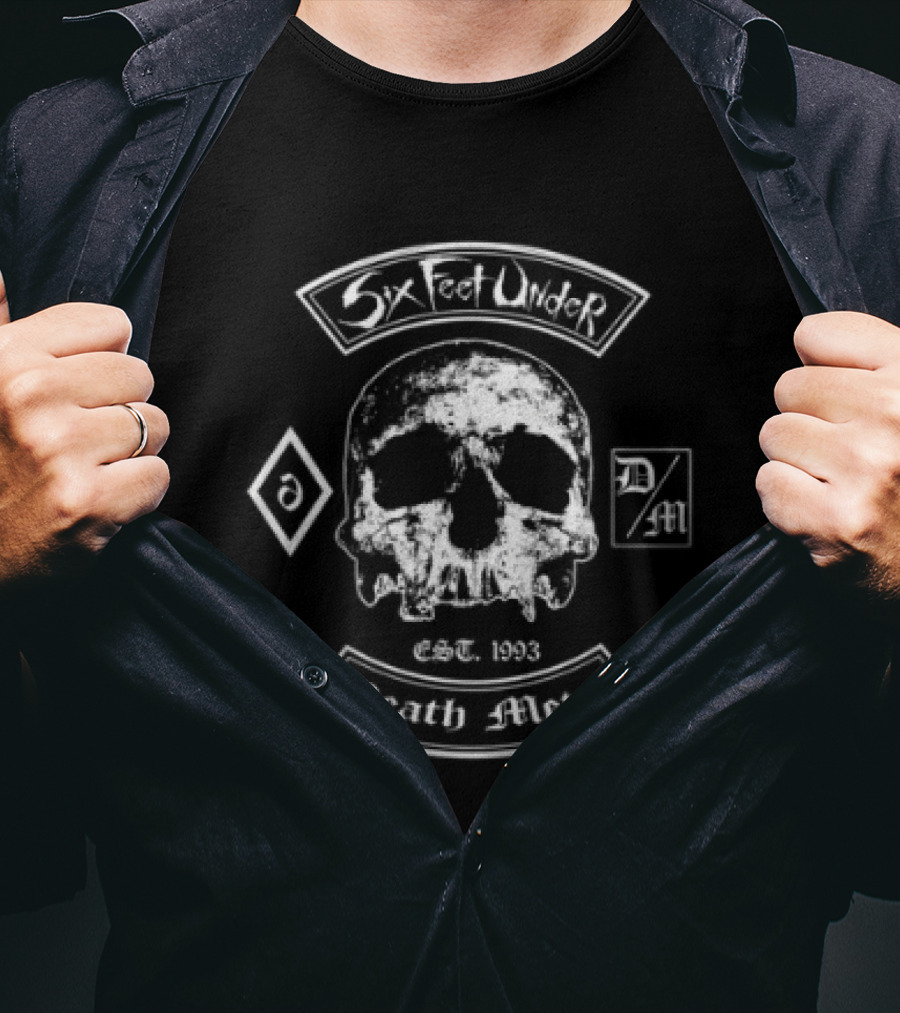 Six Feet Under Death Metal Skull Europe Tour 2026 T-Shirt