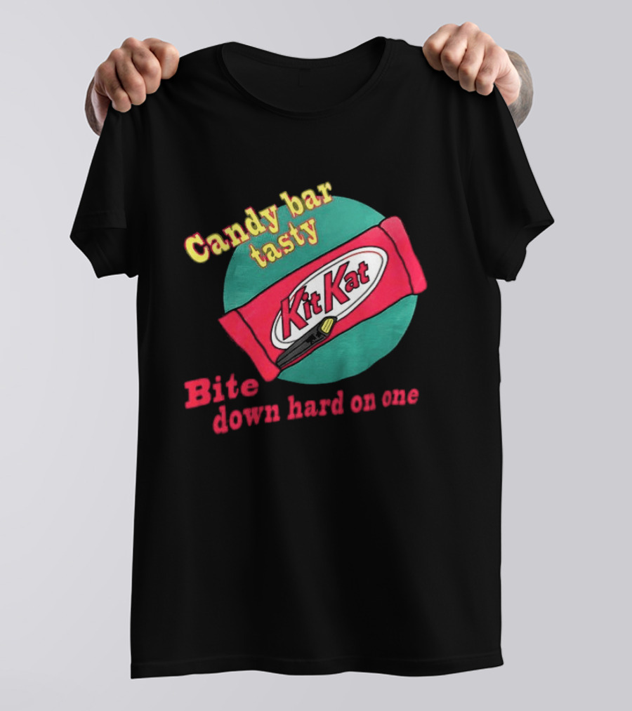 Candy Bar Tasty KitKat Bite Down Hard On One T-Shirt