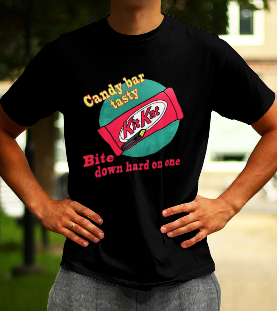 Candy Bar Tasty KitKat Bite Down Hard On One T-Shirt