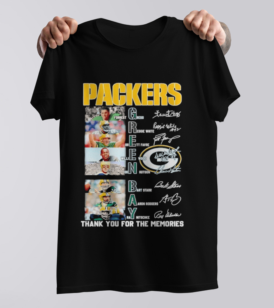 Packers Green Bay Thank You For The Memories Legends Signatures T-Shirt