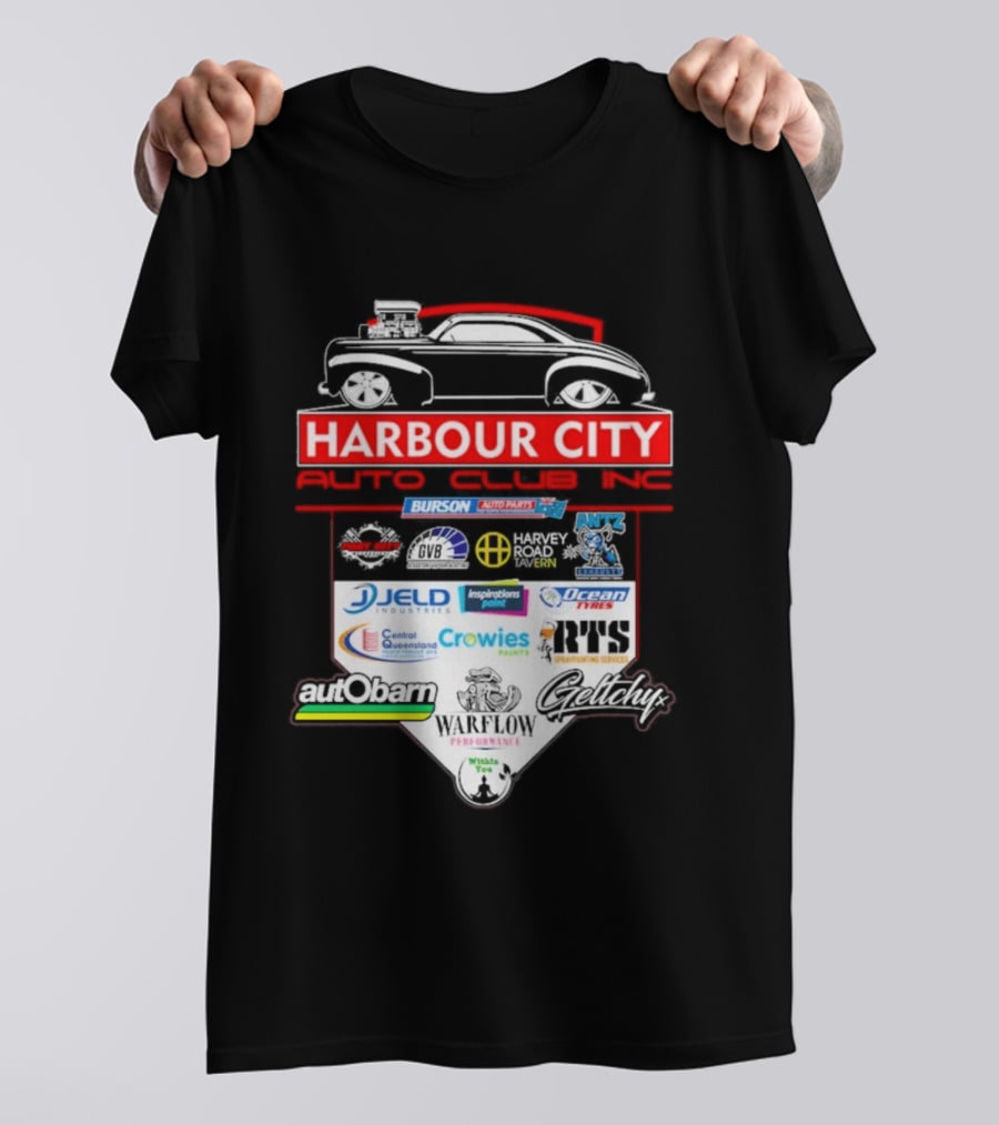 Harbour City Auto Club Burson Central Queensland Crowies Paints Inspirations Paints Wurth Ocean Tyres 2026 T-Shirt