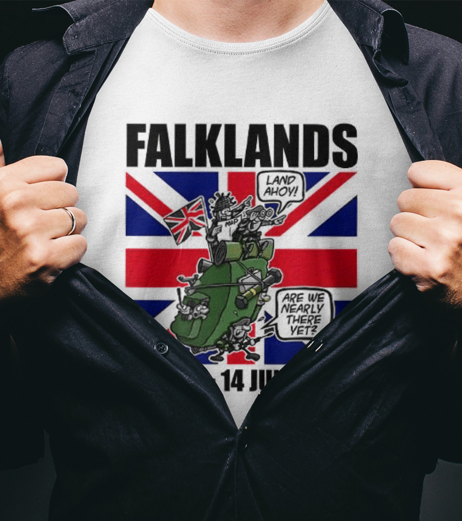 Falklands Tank British Flag 2 April 14 June 1982 T-Shirt