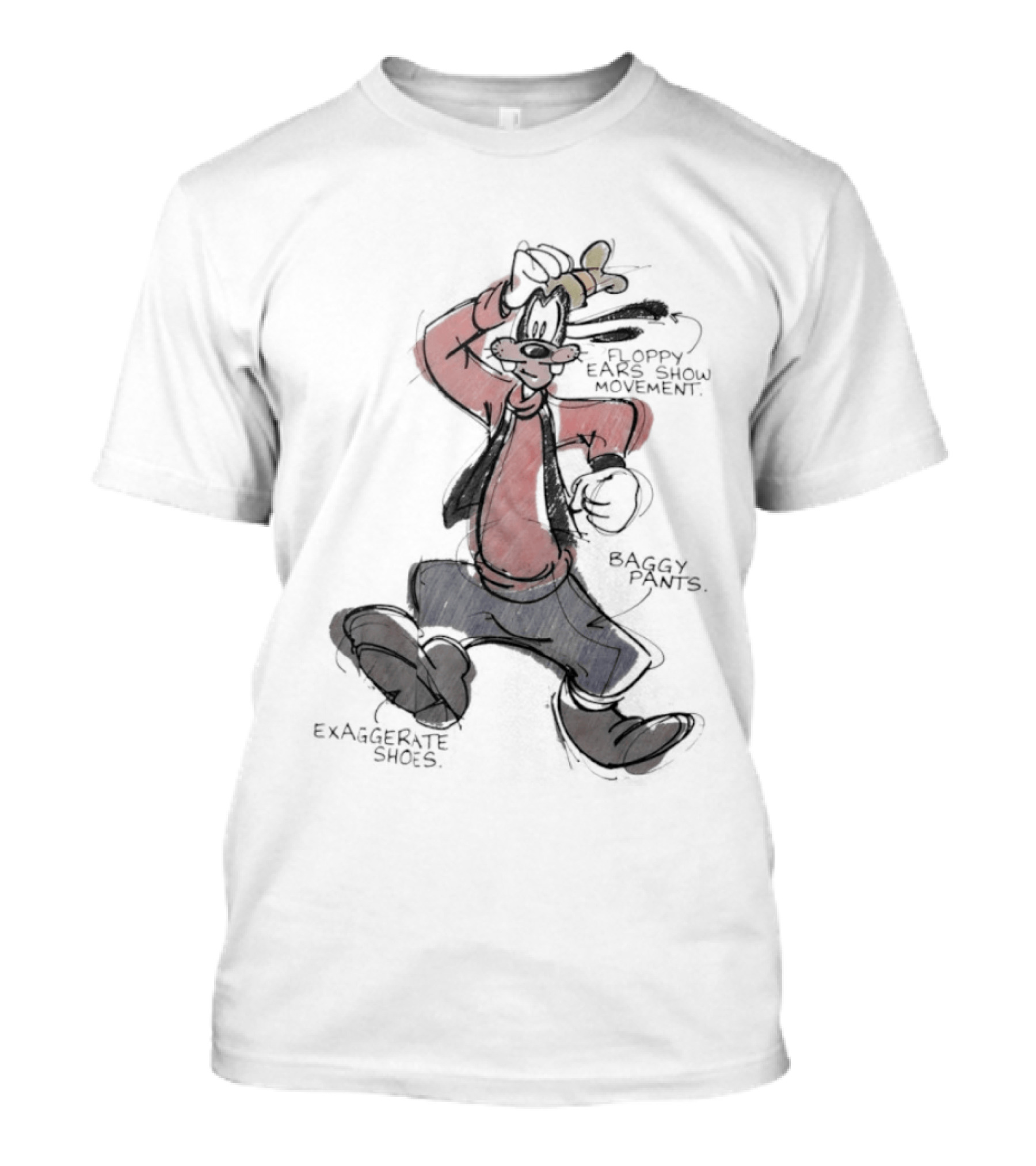 Goofy Floppy Ears Movement Baggy Pants Exaggerated Shoes T-Shirt