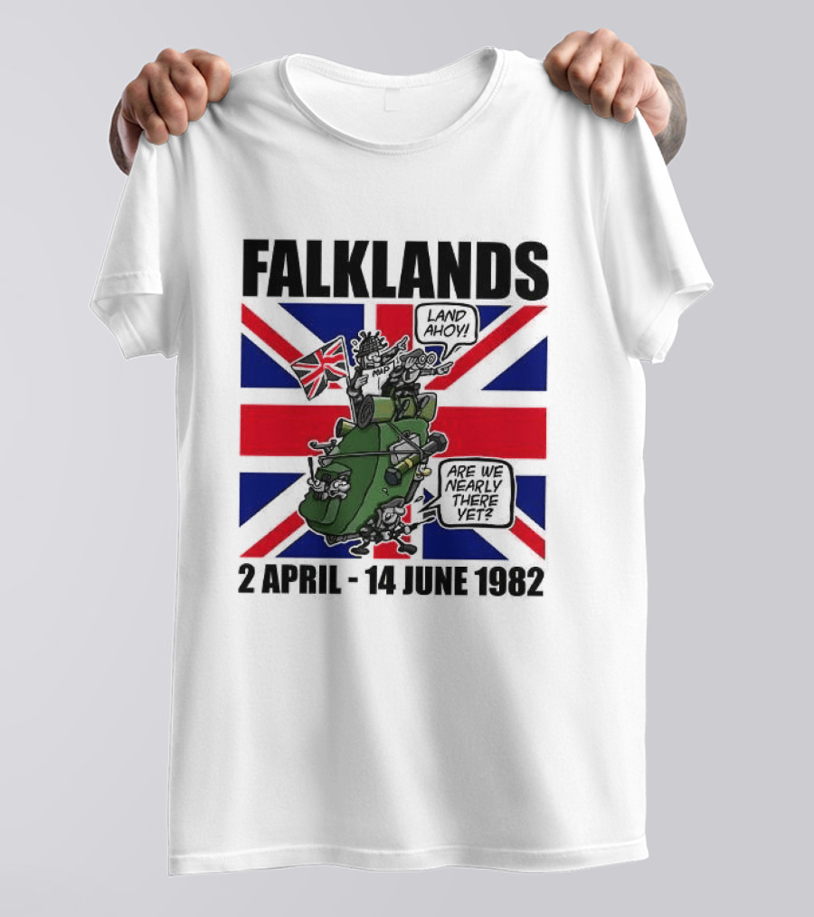 Falklands War 2 April 14 June 1982 Union Jack Tank T-Shirt