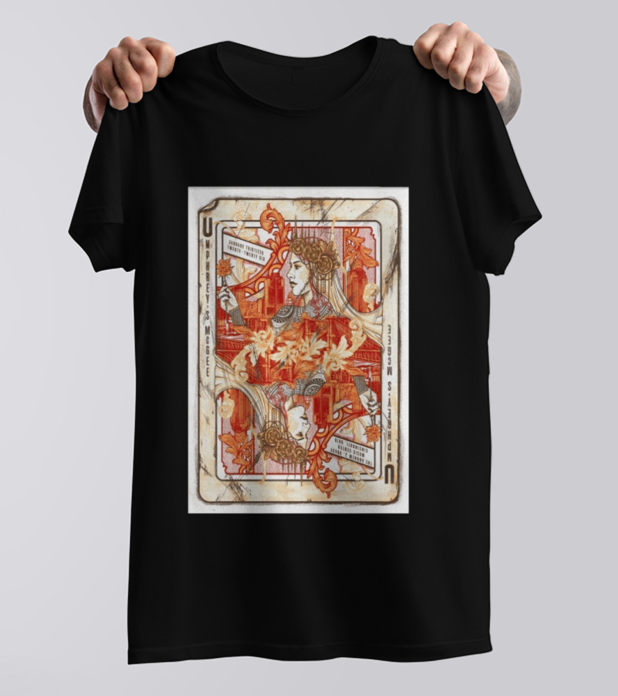 Umphrey's McGee The Andrew J Brady Music Center Cincinnati January 30 Twenty Six Playing Card Art Nouveau T-Shirt