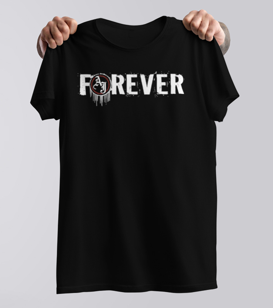 WWE AJ Styles P1 Forever Red Circle Logo Print T-Shirt