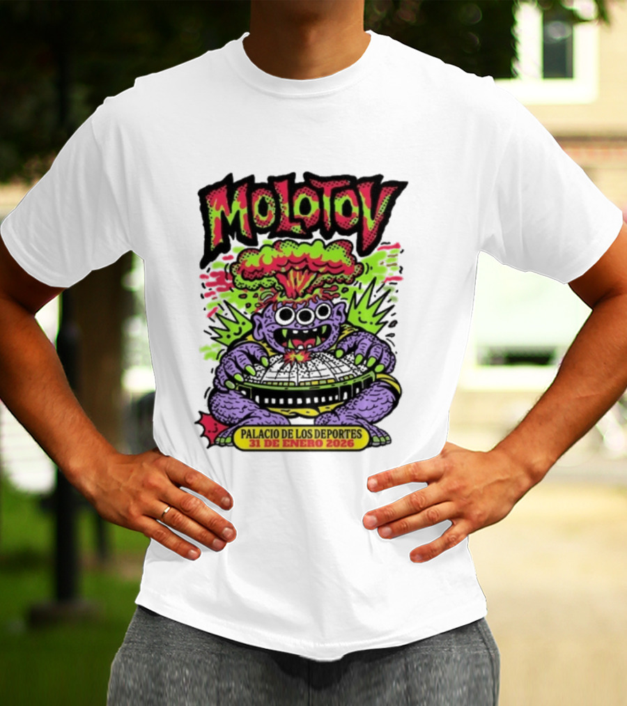 Molotov Palacio De Los Deportes 31 De Enero 2026 Explosive Monster T-Shirt