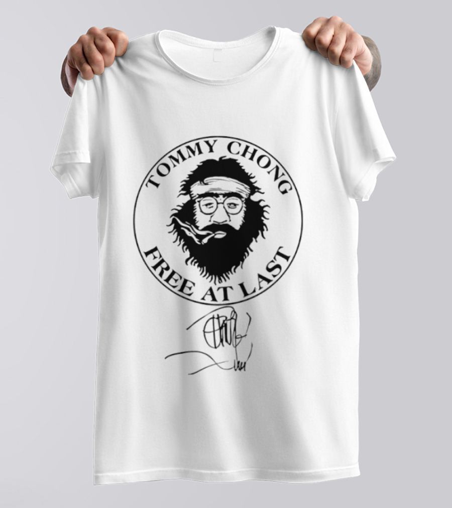 Tommy Chong Free At Last Signature Circle T-Shirt