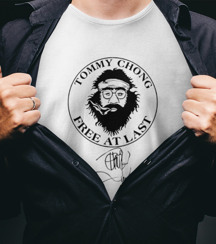 Tommy Chong Free At Last Signature Circle T-Shirt