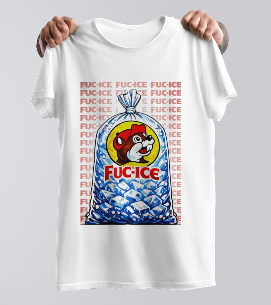 Buc Ee's Fuc Ice Parody Bag Of Ice T-Shirt