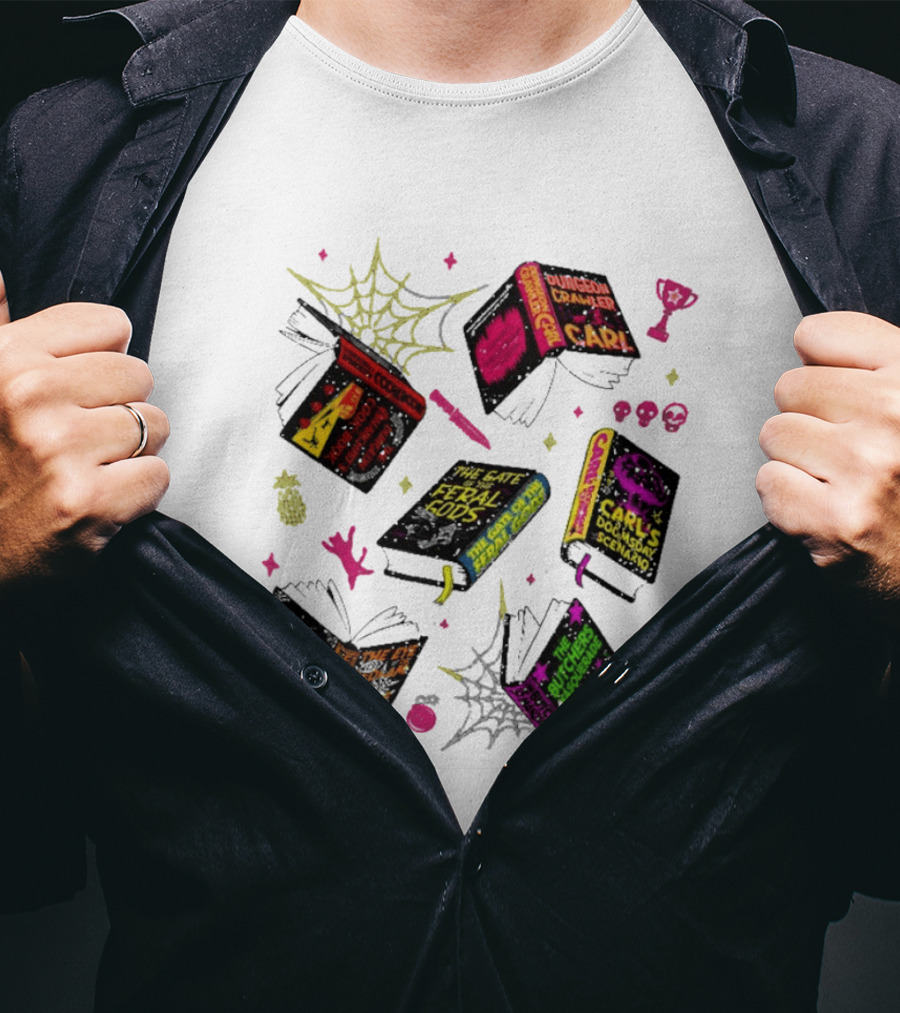 Dungeon Crawler Carl Books The Gate Of The Feral Gods And Carl's Doomsday Scenario T-Shirt