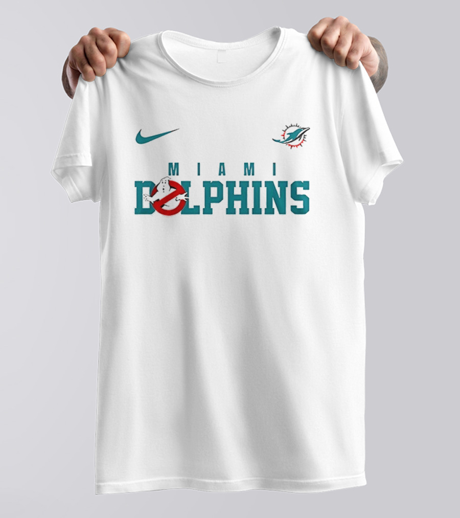 Nike Miami Dolphins Ghostbusters Who Ya Gonna Call Collaboration T-Shirt