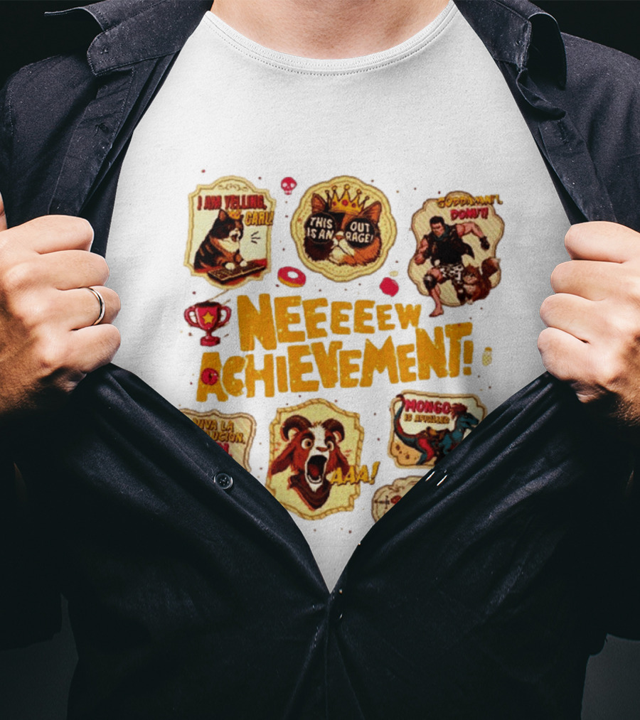 Neeeeew Achievement Viva La Revolucion Carl Goddamnit Donut Mongo The Desperado Club T-Shirt