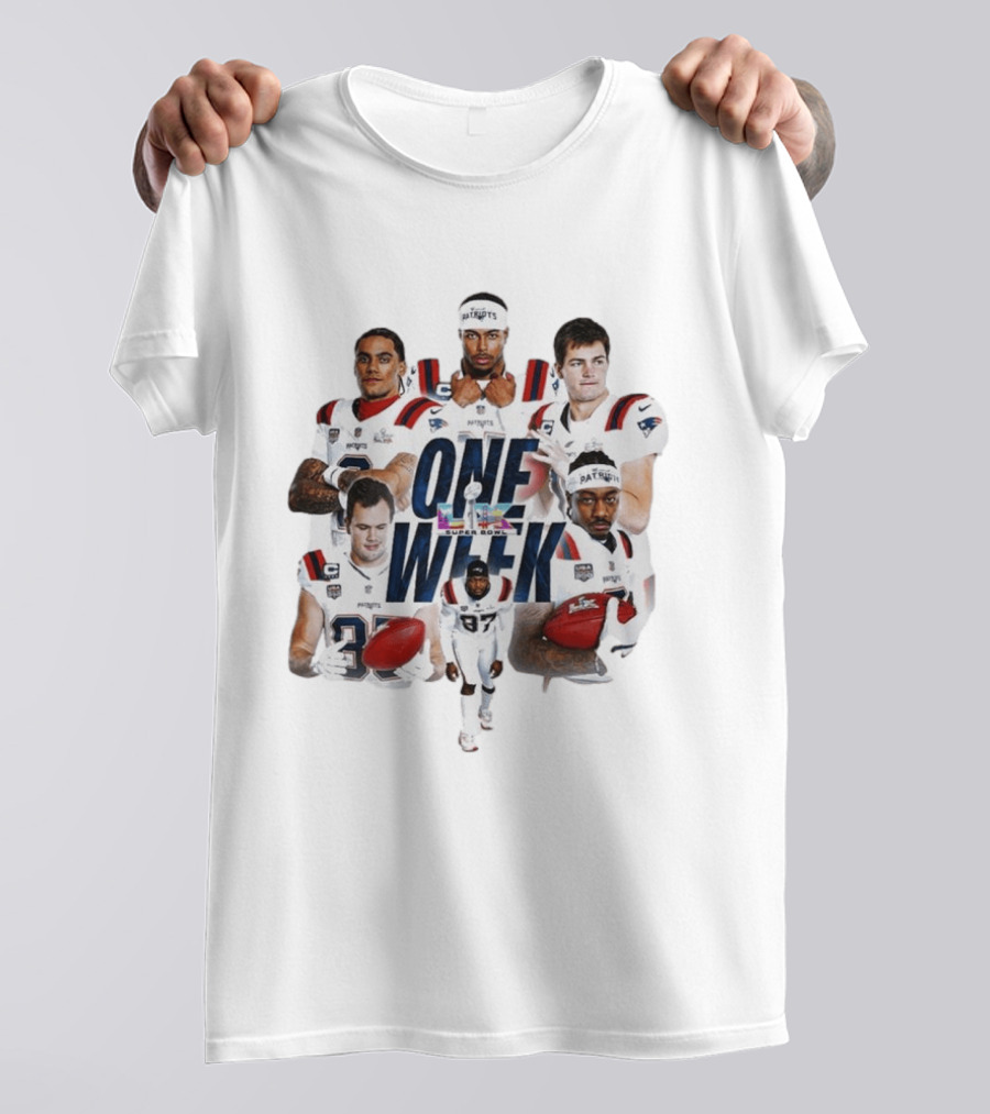 Patriots One Week Super Bowl LX Team Players T-Shirt