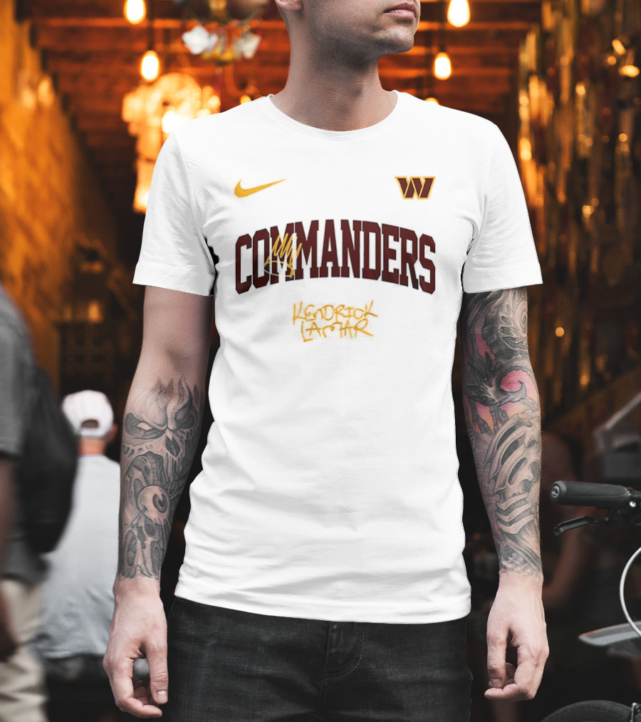 Washington Commanders Nike W Logo King Kunta Kendrick Lamar Collaboration T-Shirt