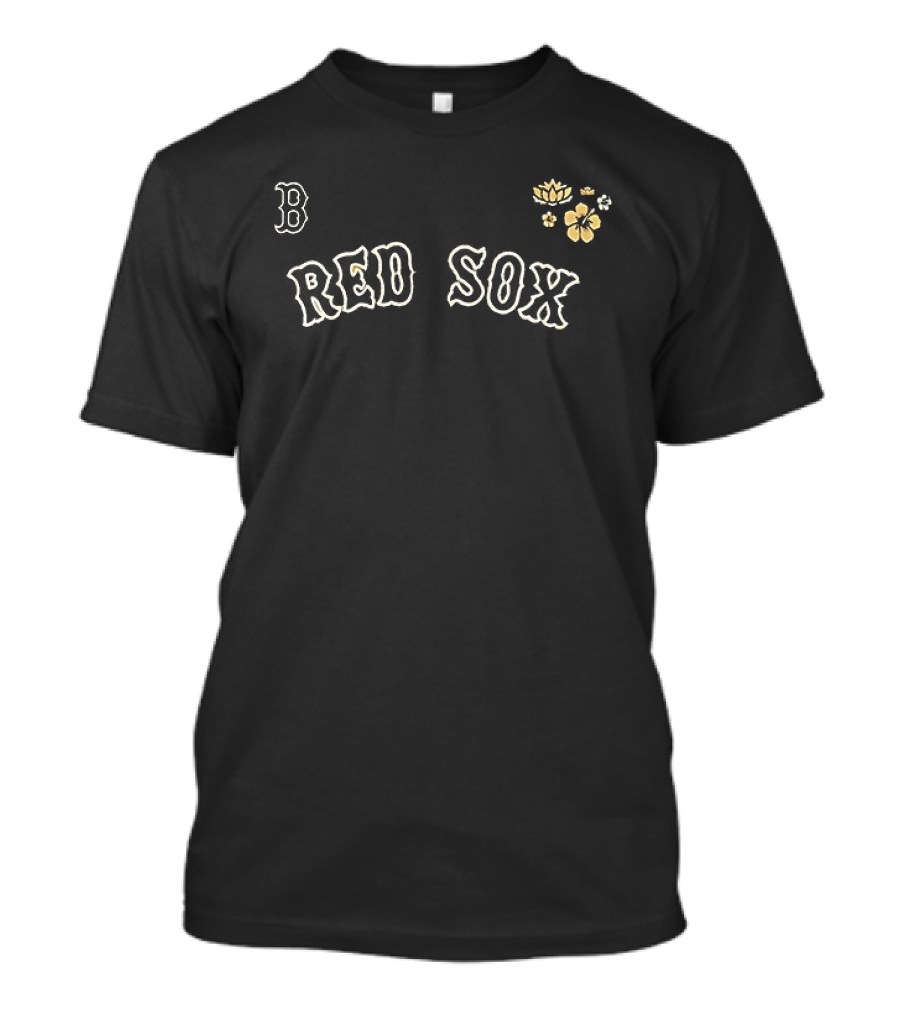 Boston Red Sox AAPI Celebration B With Yellow Flowers T-Shirt