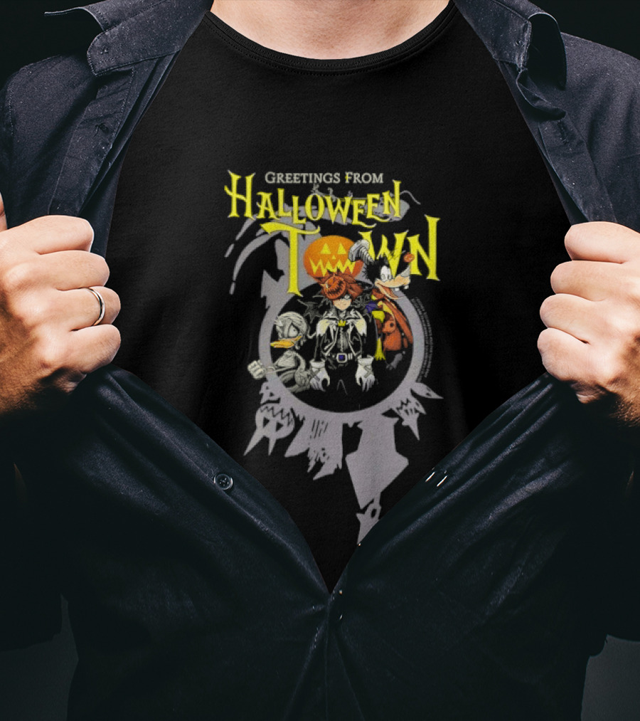 Greetings From Halloween Town Disney Kingdom Hearts Graphic Adventure T-Shirt