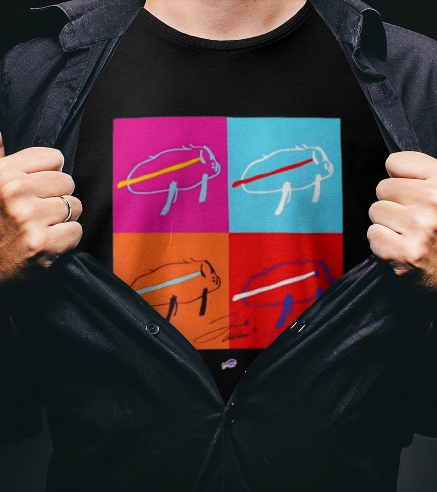 New Era Buffalo Bills Multi Color Billustration Pop T-Shirt