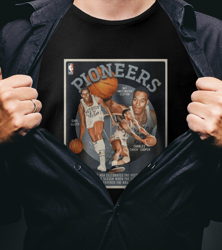 Pioneers Earl Lloyd Nat Sweetwater Clifton Charles Chuck Cooper NBA Historic 1950 Draft T-Shirt