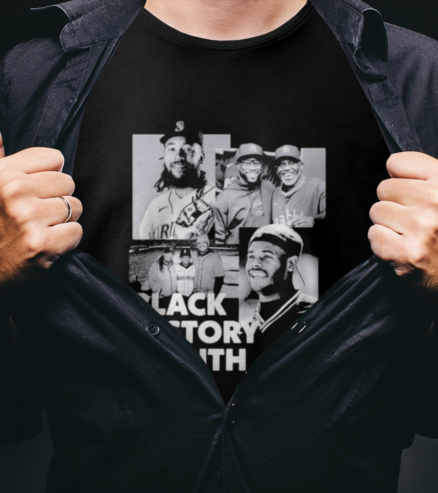 Seattle Mariners Ken Griffey Jr Black History Month Celebration T-Shirt