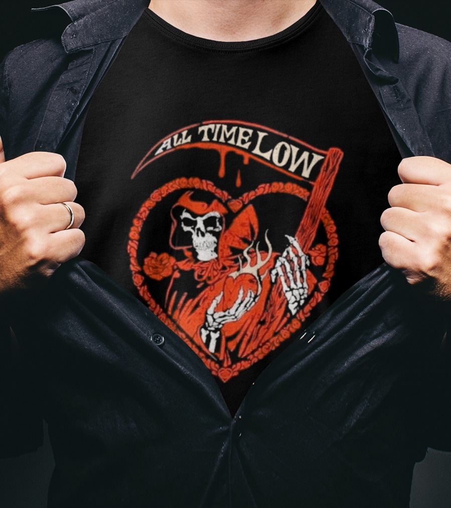 All Time Low Reaper Heart Valentine 2026 T-Shirt