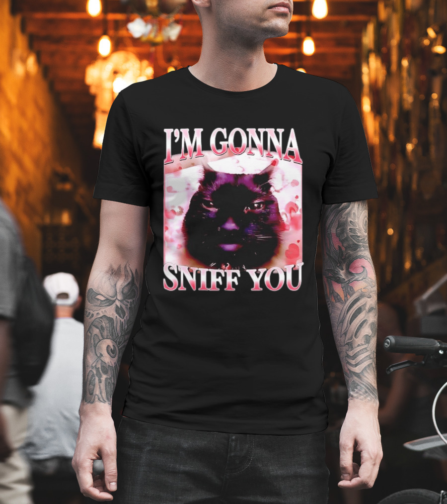 I'm Gonna Sniff You Cat Meme Valentine Aesthetic T-Shirt