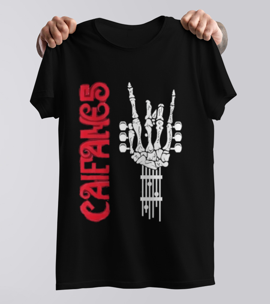 CAIFANES Skull Guitar Rock Silence T-Shirt
