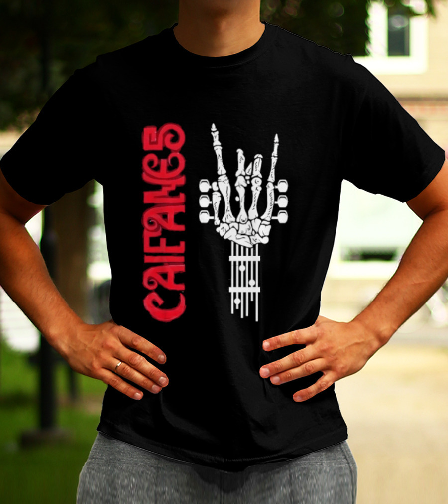 CAIFANES Skull Guitar Rock Silence T-Shirt