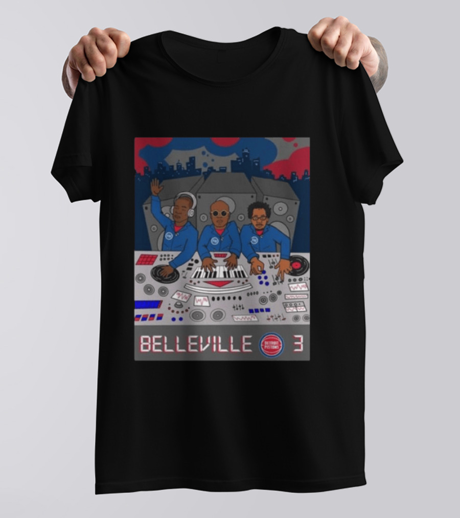 Belleville 3 Detroit Pistons Music T-Shirt