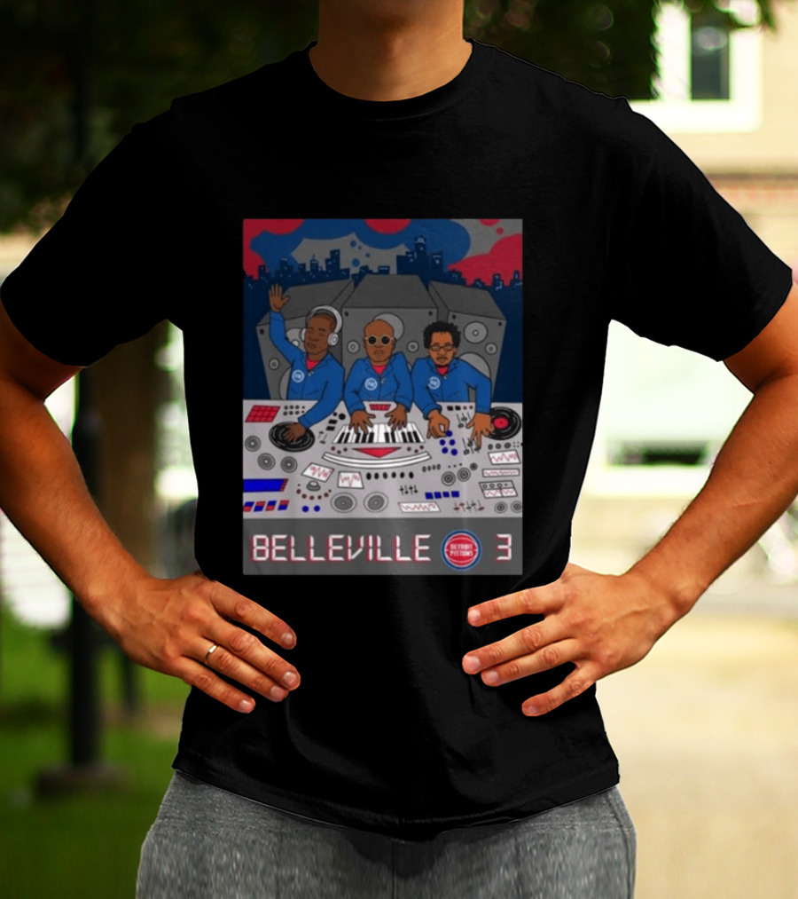 Belleville 3 Detroit Pistons Music T-Shirt