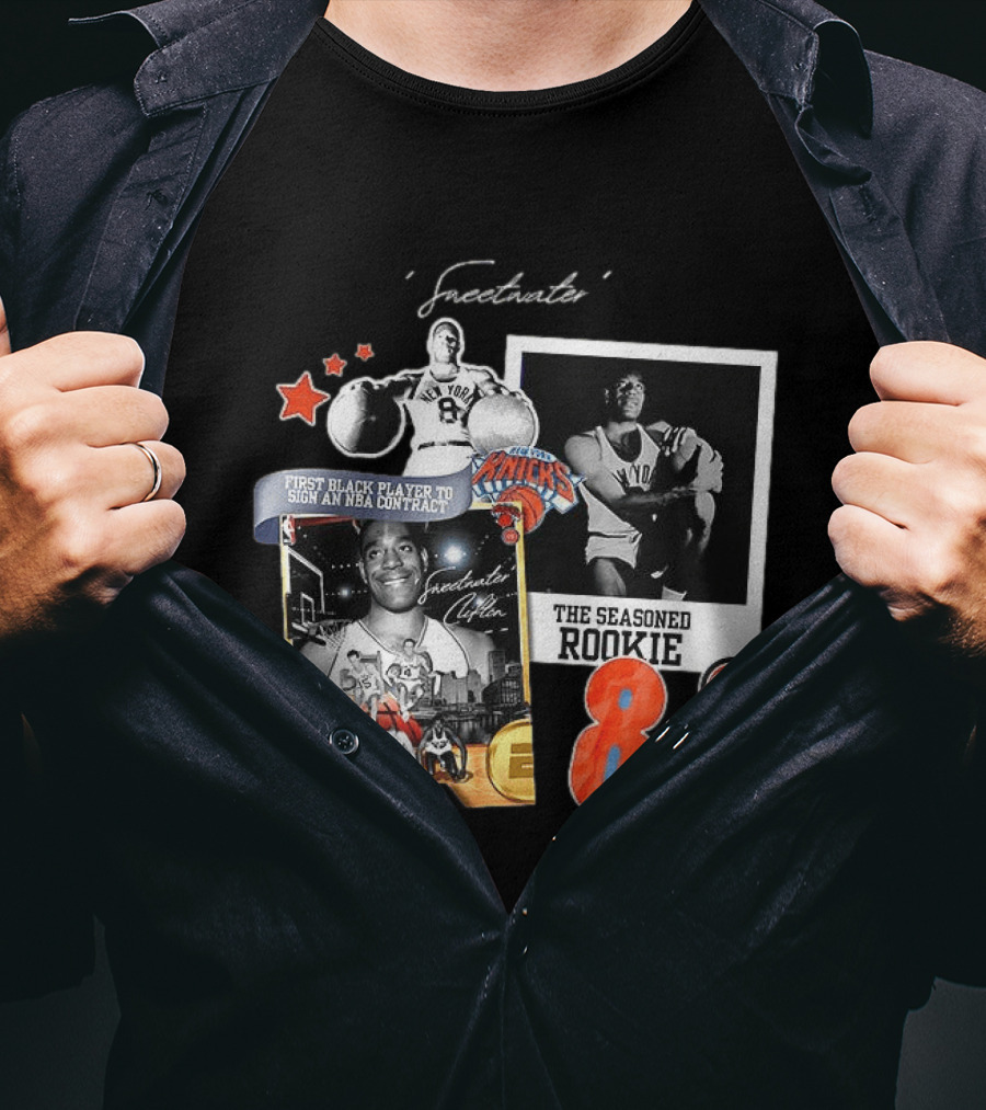 Nat Clifton NBA Trailblazer Knicks Detroit Rookie Number 8 T-Shirt