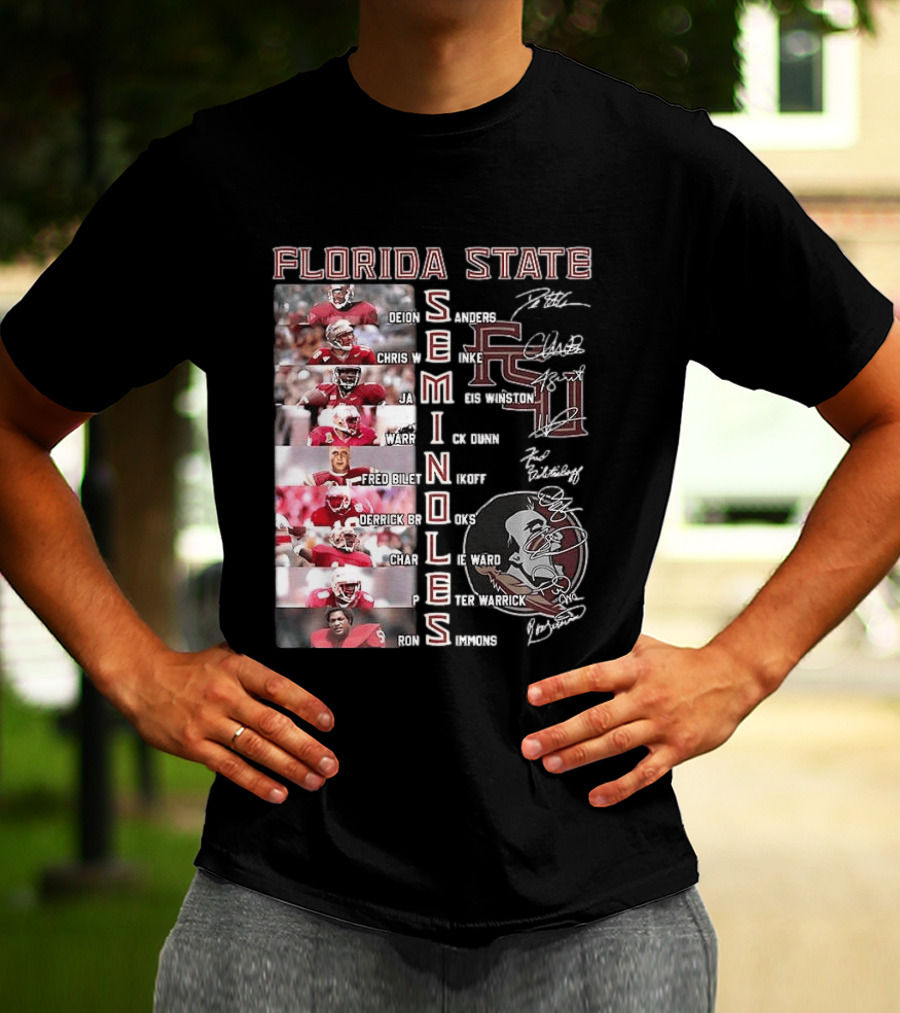FSU Seminoles Football Player College Name And Thank You For The Memories T-Shirt