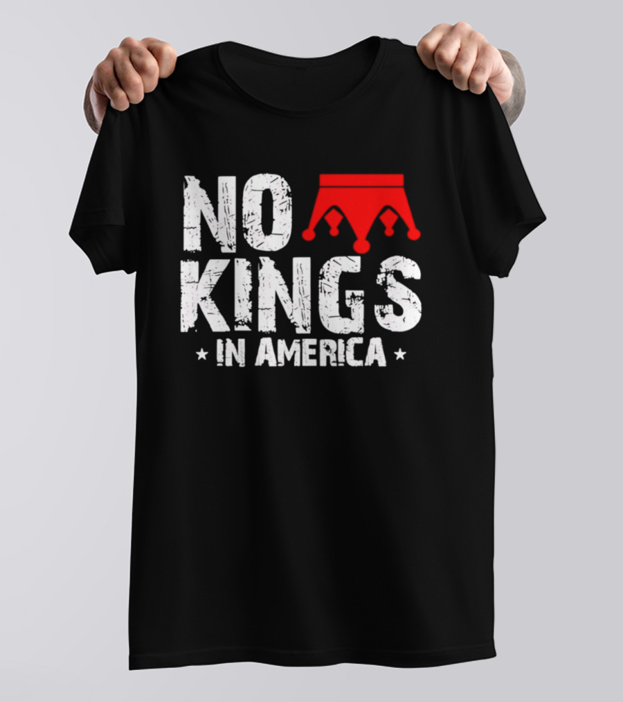 No Kings In America Red Crown T-Shirt