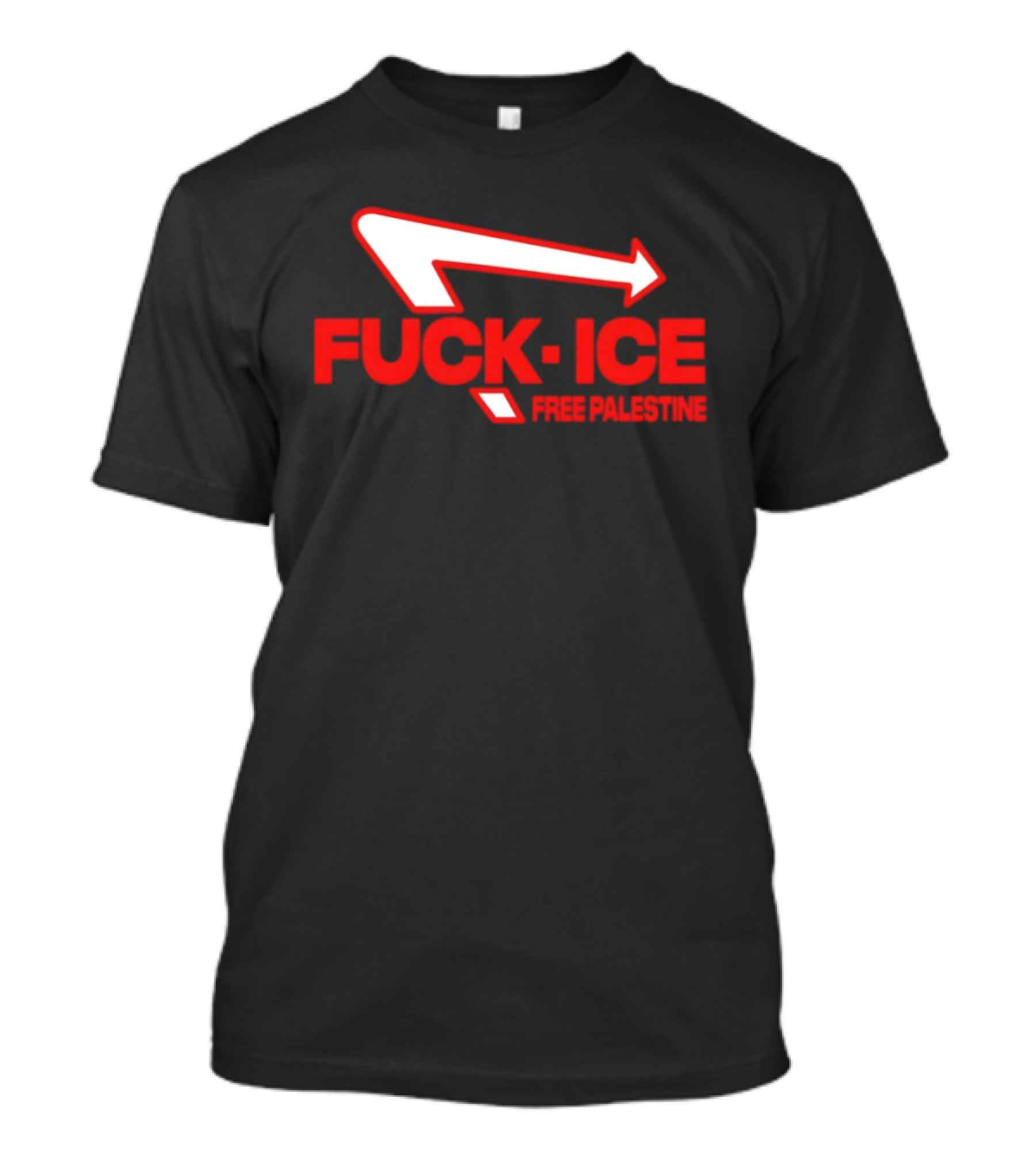 Fuck Ice Free Palestine Melt Ice T-Shirt