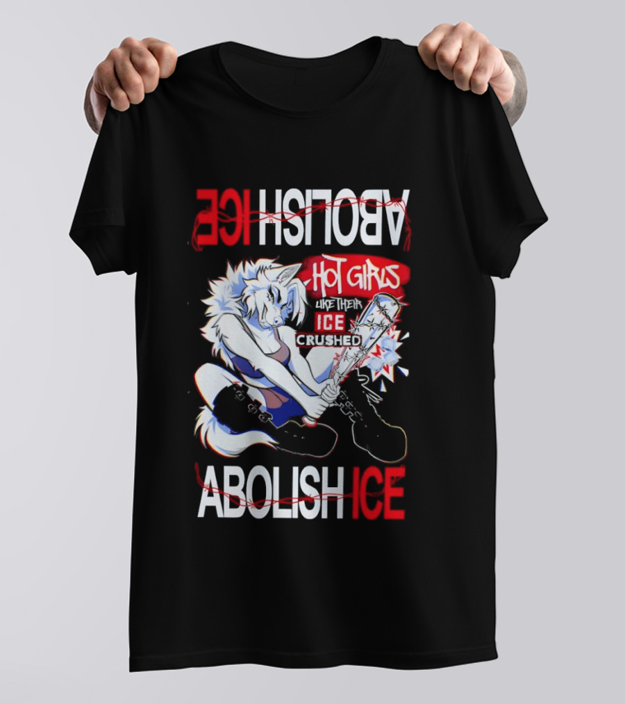 Hot Girls ICE Crushed Abolish ICE Playful T-Shirt