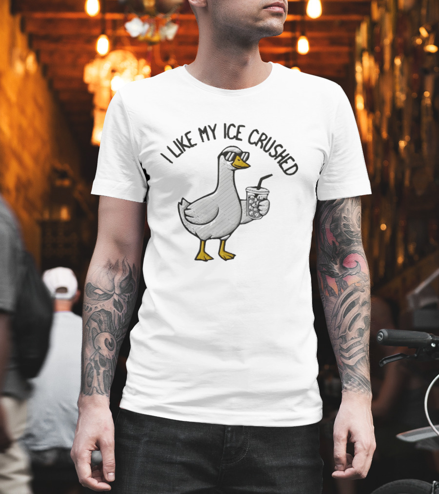 I Like My ICE Crushed Goose Abolish ICE T-Shirt