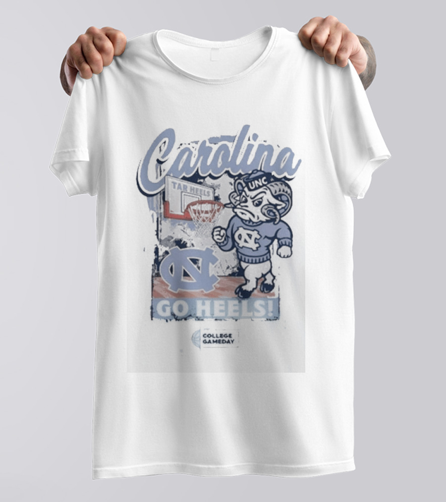 Carolina Tar Heels UNC Basketball Go Heels College Gameday T-Shirt