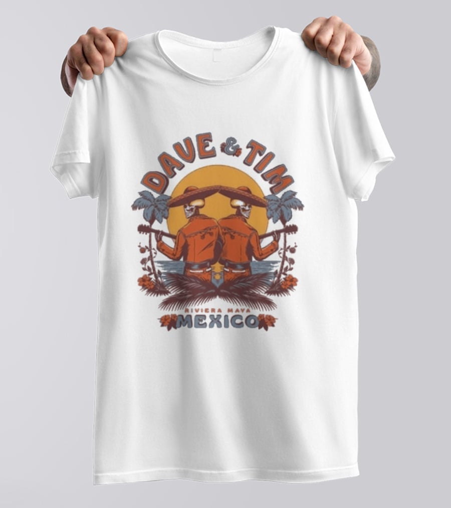Dave & Tim Mexico 2026 Riviera Maya Sunset Show T-Shirt
